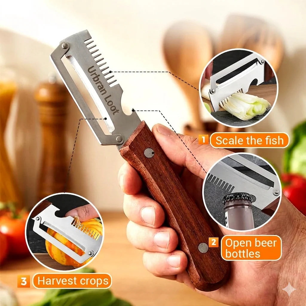 3 in 1 Multifunctional Vegetable Peeler( Pack of 2 )
