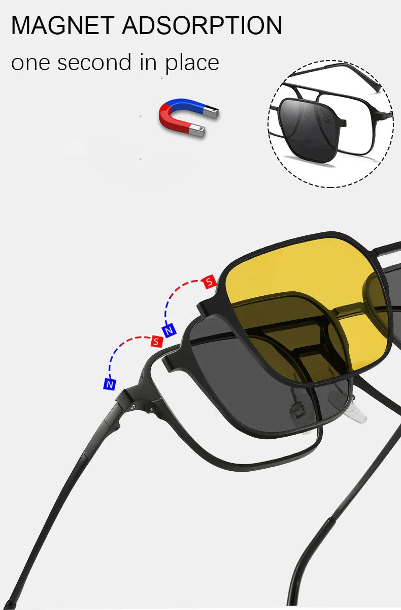 LunaFlux 6 in 1 Multiwear Retro Style Glasses