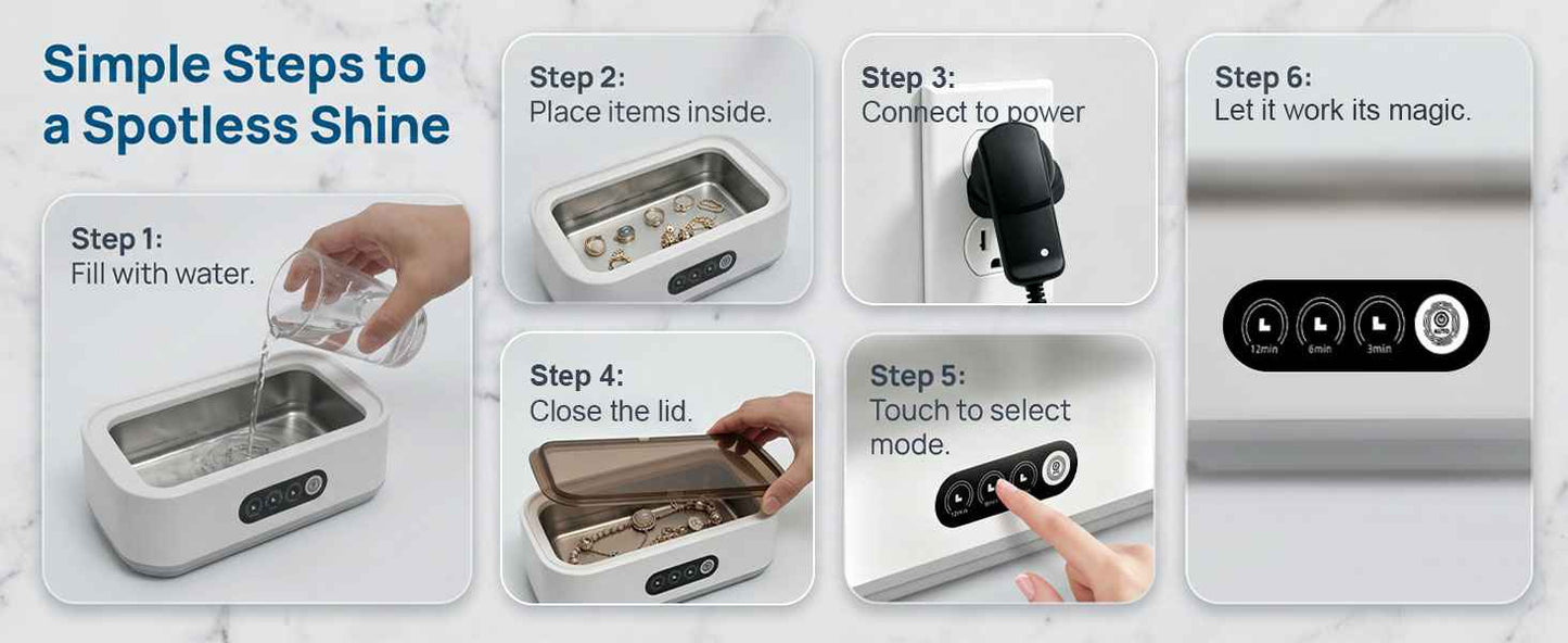 ProCare Ultrasonic Cleaner for Jewelry, Watches & Eyewear